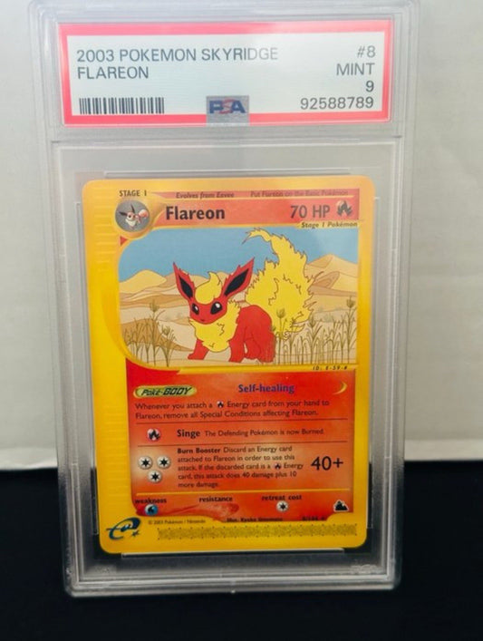 2003 Pokemon Skyridge Flareon #8 PSA9